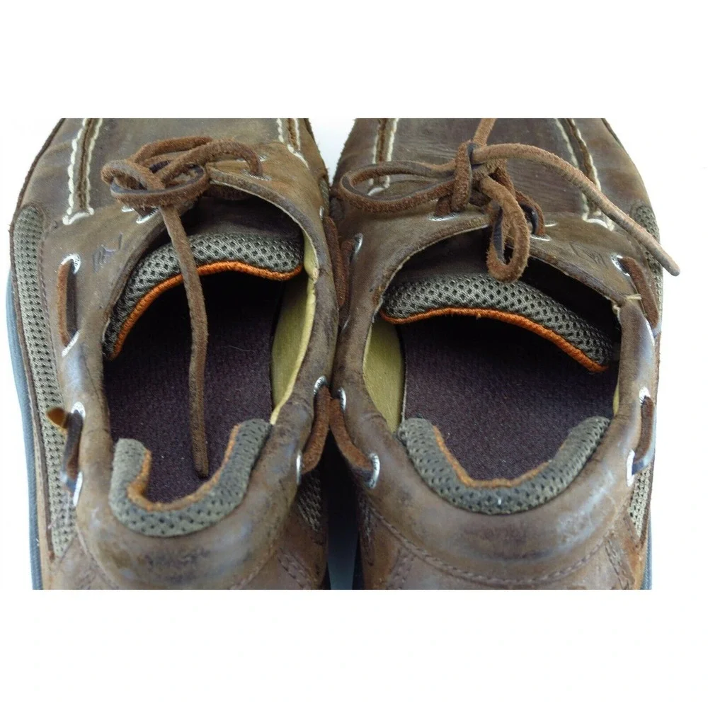Sperry Youth Boys Shoes Sz 3.5 M‎ Brown Leather Boat Shoe